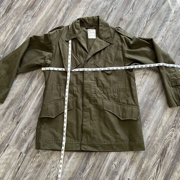 Vintage Belgian Army Field Jacket Seyntex KL 100% Cotton Olive Green L - Picture 4 of 6